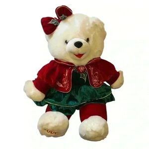 Dan Dee Snowflake White Teddy Bear Plush Stuffed Animal Christmas 2006